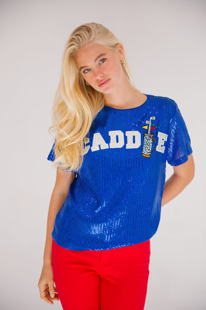 CADDIE BLUE SEQUIN TOP TOP Judith March