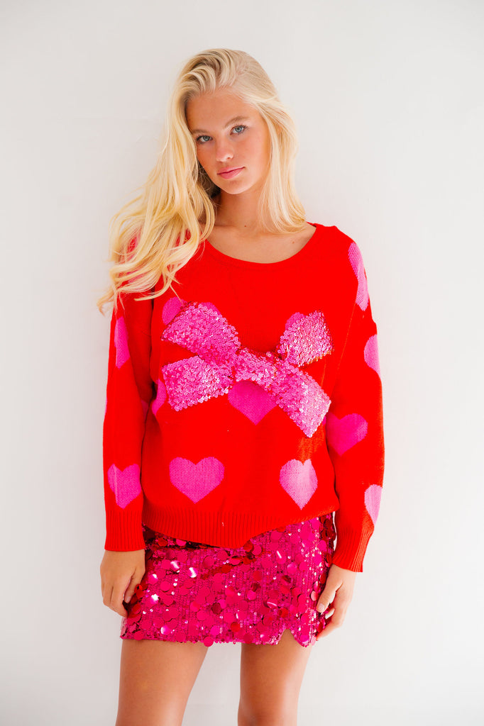 SEASON TO SPARKLE HEART SWEATER SWEATER Judith March   