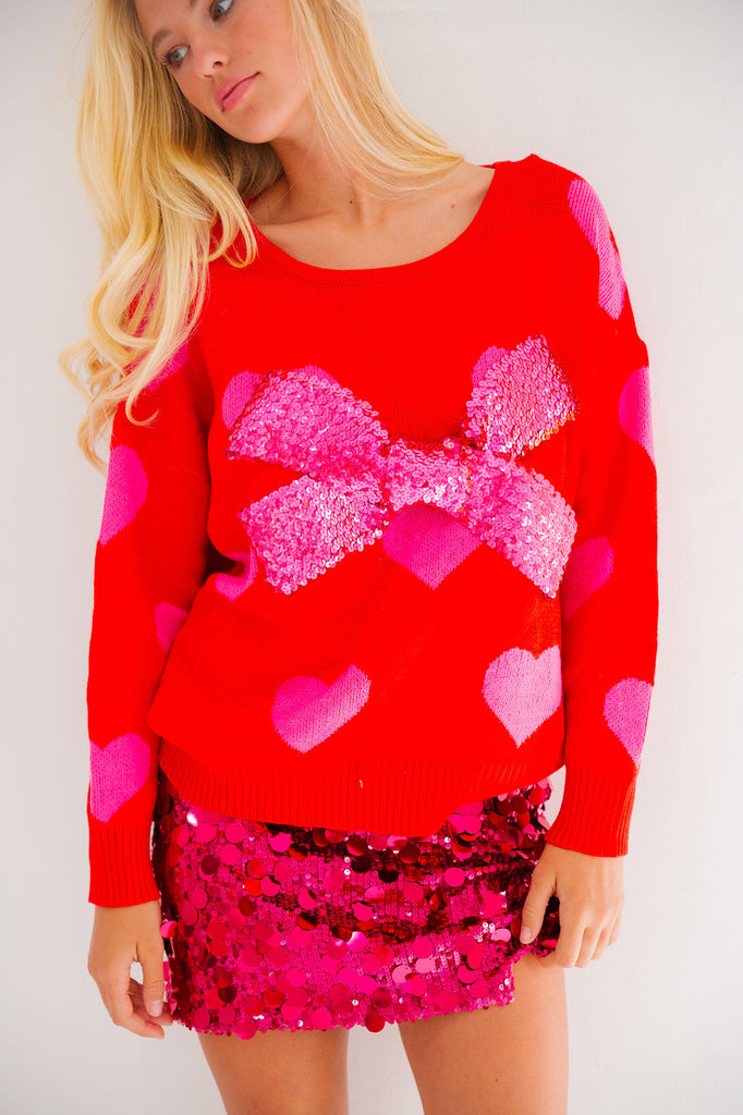 SEASON TO SPARKLE HEART SWEATER SWEATER Judith March   