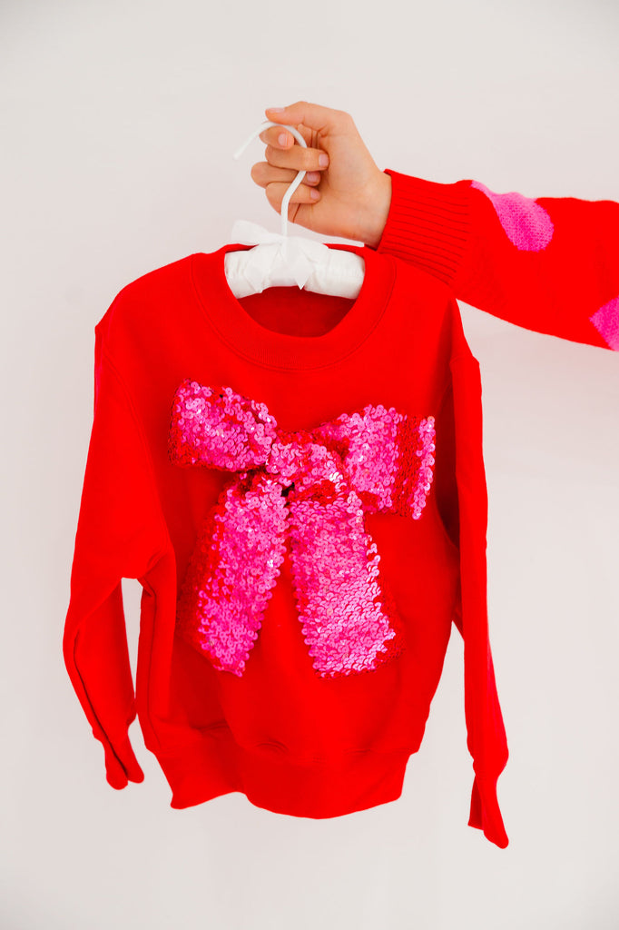 MINI KIDS SEASON TO SPARKLE RED PULLOVER PULLOVER Judith March   