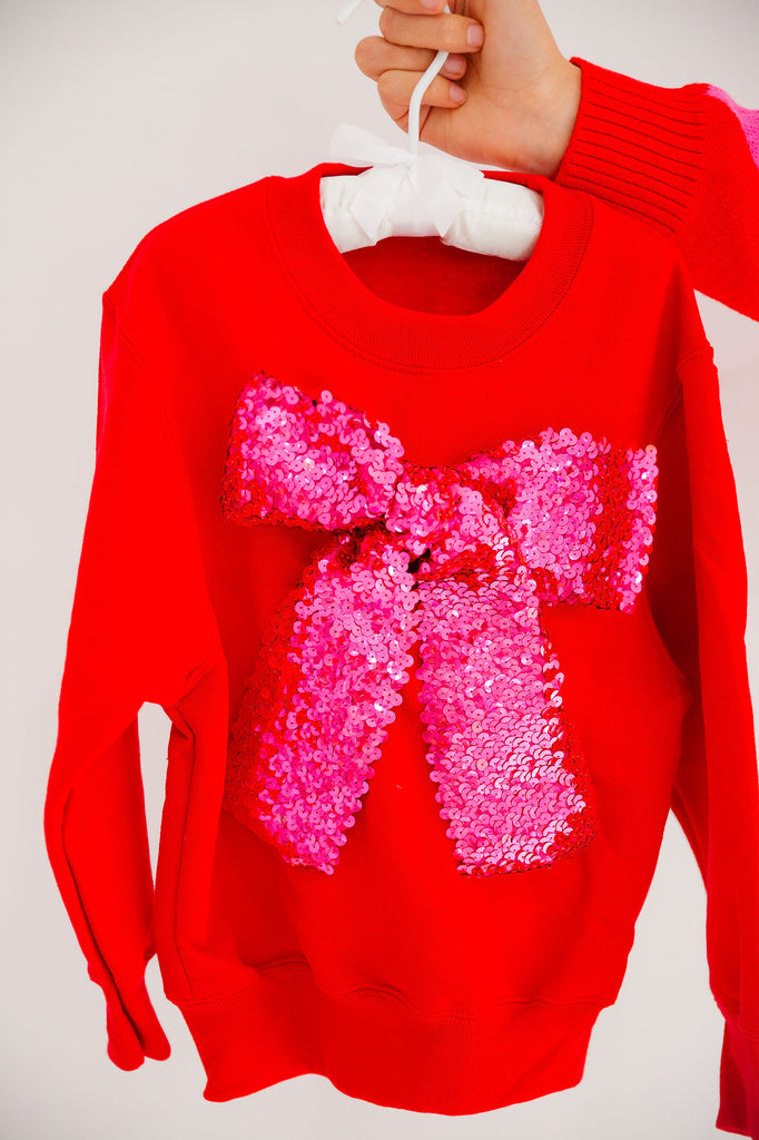 MINI KIDS SEASON TO SPARKLE RED PULLOVER PULLOVER Judith March   