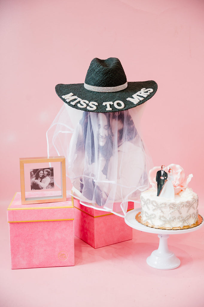 CUSTOM PHOTO VEIL MISS TO MRS SUN HAT HAT Judith March