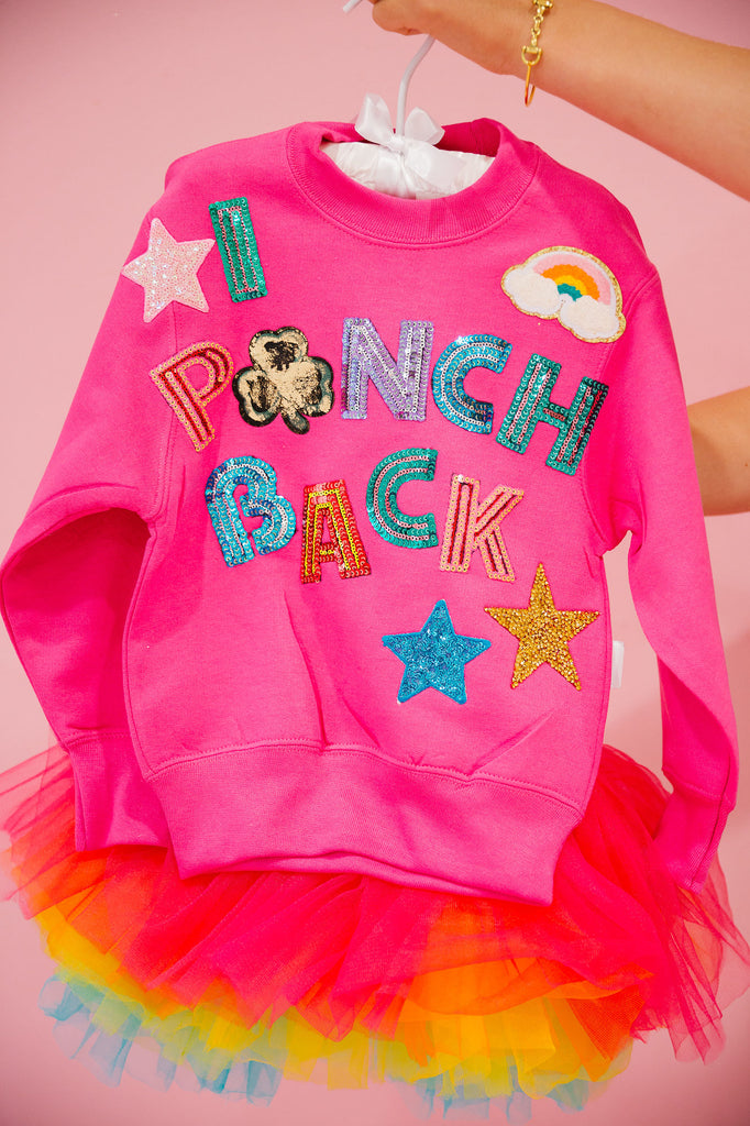 MINI KIDS I PINCH BACK PINK PULLOVER PULLOVER Judith March