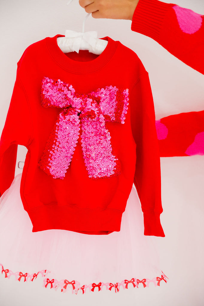 MINI KIDS SEASON TO SPARKLE RED PULLOVER PULLOVER Judith March   