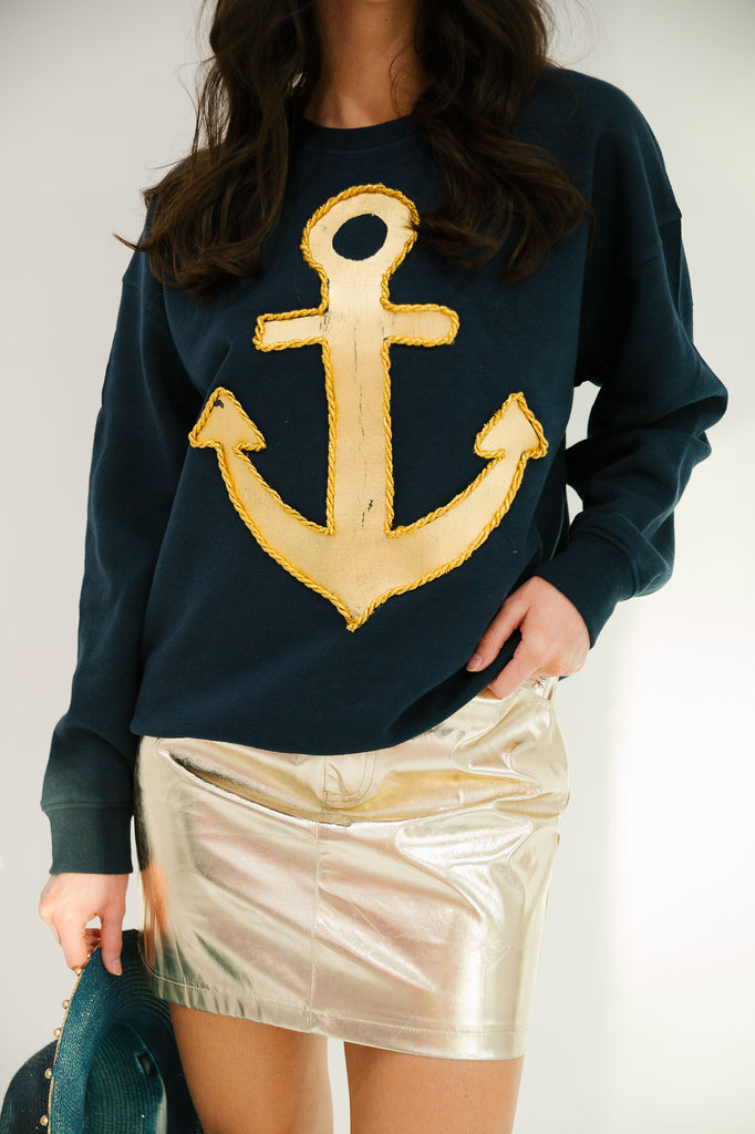 HIGH TIDE NAVY PULLOVER PULLOVER Judith March