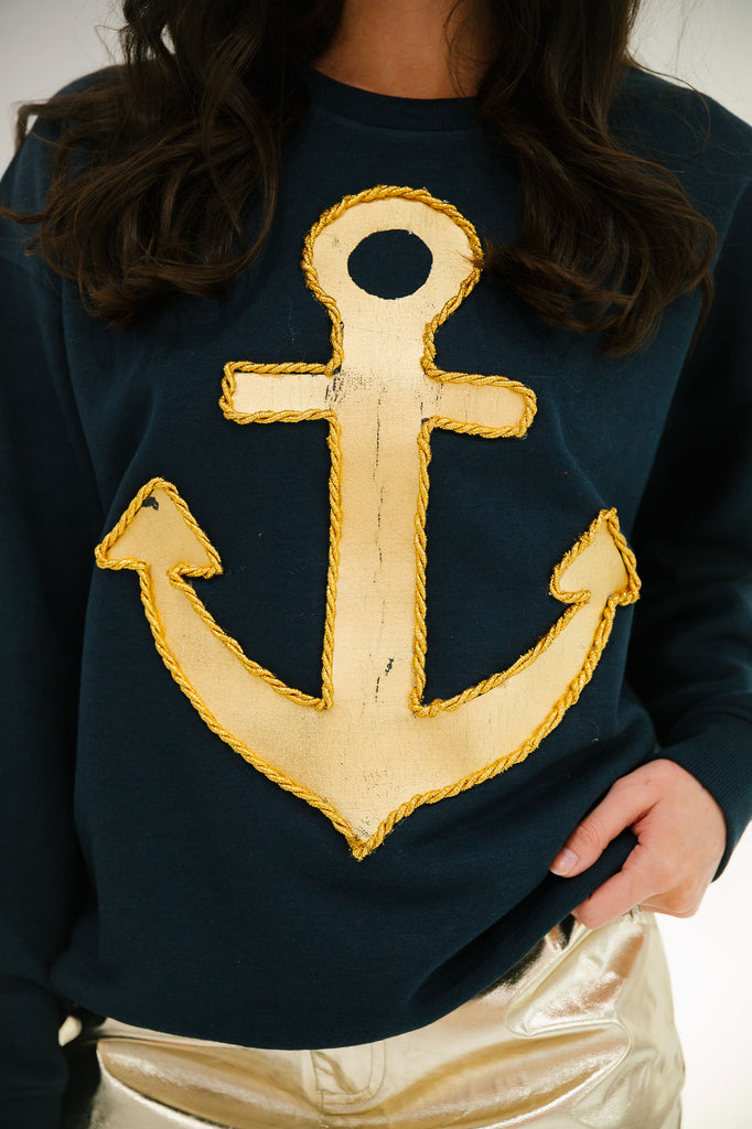 HIGH TIDE NAVY PULLOVER PULLOVER Judith March