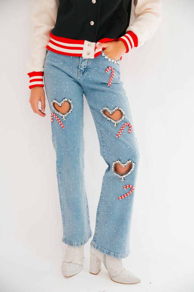 CANDY CANE HEART JEANS Pants Judith March   