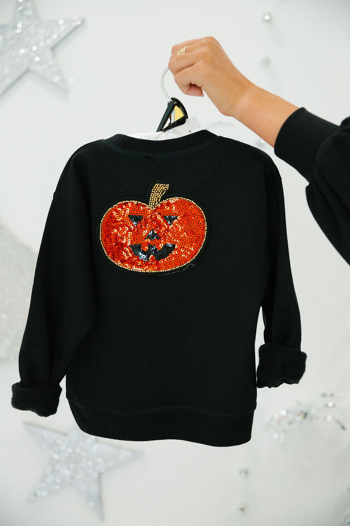 MINI KIDS PUMPKIN PATCH BLACK PULLOVER SWEATER Judith March   