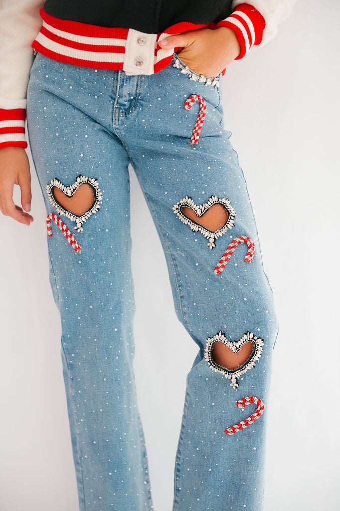 CANDY CANE HEART JEANS Pants Judith March   