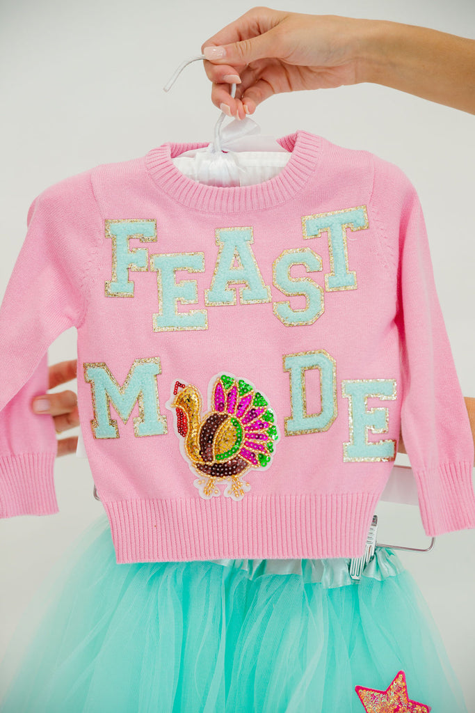 MINI KIDS FEAST MODE PINK SWEATER SWEATER Judith March   