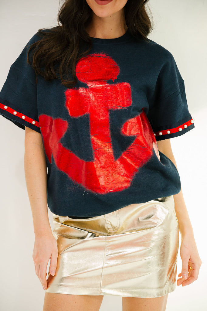 ANCHOR DOWN PULLOVER TOP TOP Judith March