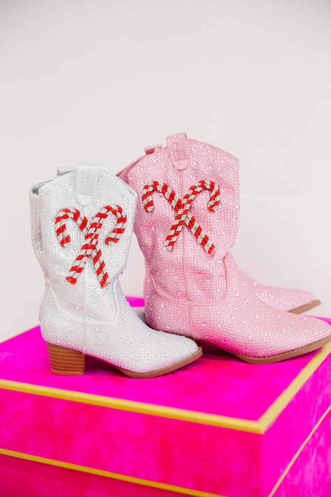 MINI KIDS CANDY CANE SPARKLE BOOTS BOOTS Judith March   