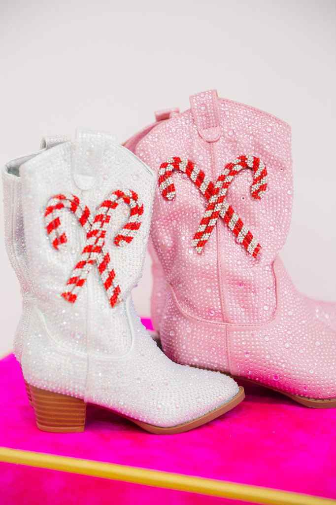 MINI KIDS CANDY CANE SPARKLE BOOTS BOOTS Judith March   