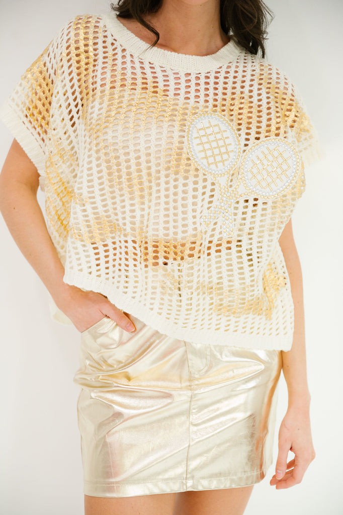 GO FOR GOLD CROCHET TOP TOP Judith March