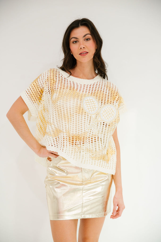 GO FOR GOLD CROCHET TOP TOP Judith March