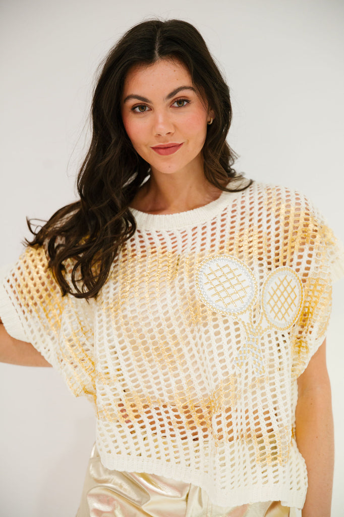 GO FOR GOLD CROCHET TOP TOP Judith March