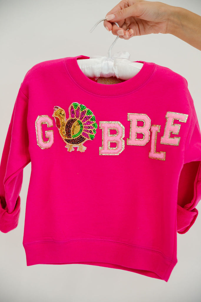 MINI KIDS GOBBLE PINK PULLOVER PULLOVER Judith March   