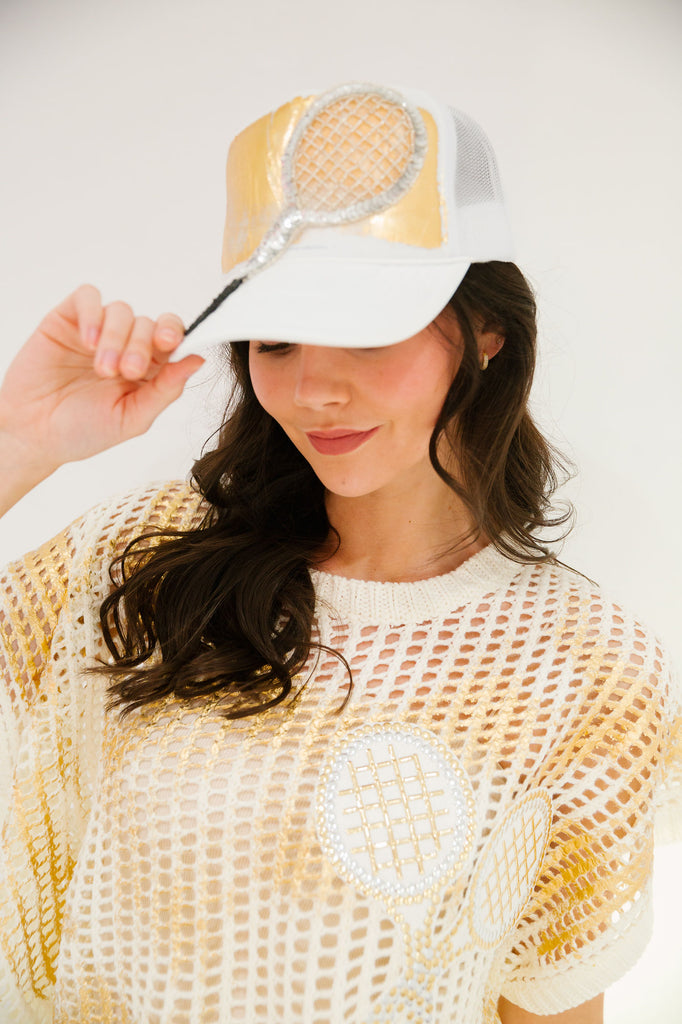 GO FOR GOLD TRUCKER HAT HAT Judith March