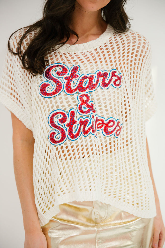 STARS & STRIPES CROCHET TOP TOP Judith March