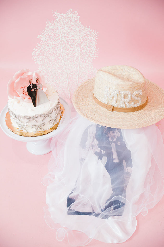 CUSTOM PHOTO VEIL MRS SUN HAT HAT Judith March