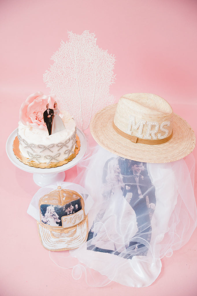 CUSTOM PHOTO VEIL MRS SUN HAT HAT Judith March