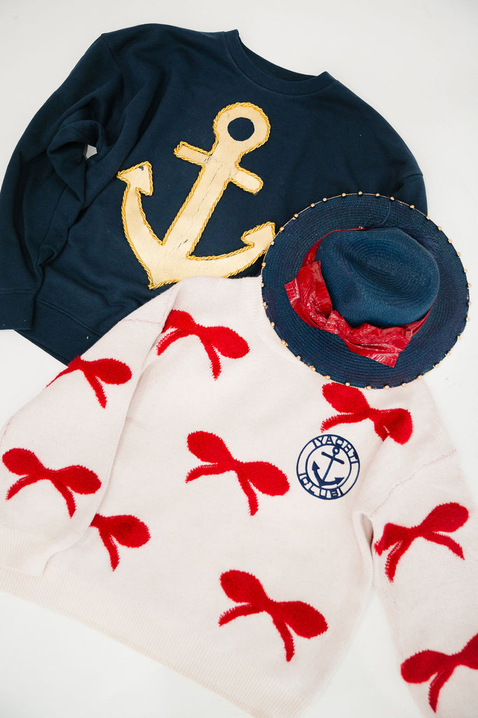 YACHT CLUB RED BOW SWEATER SWEATER Judith March