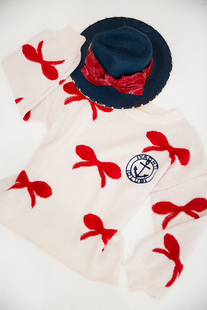 YACHT CLUB RED BOW SWEATER SWEATER Judith March