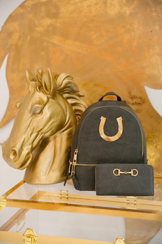 LUCKY HORSESHOE BACKPACK + WALLET BACKPACK Judith March