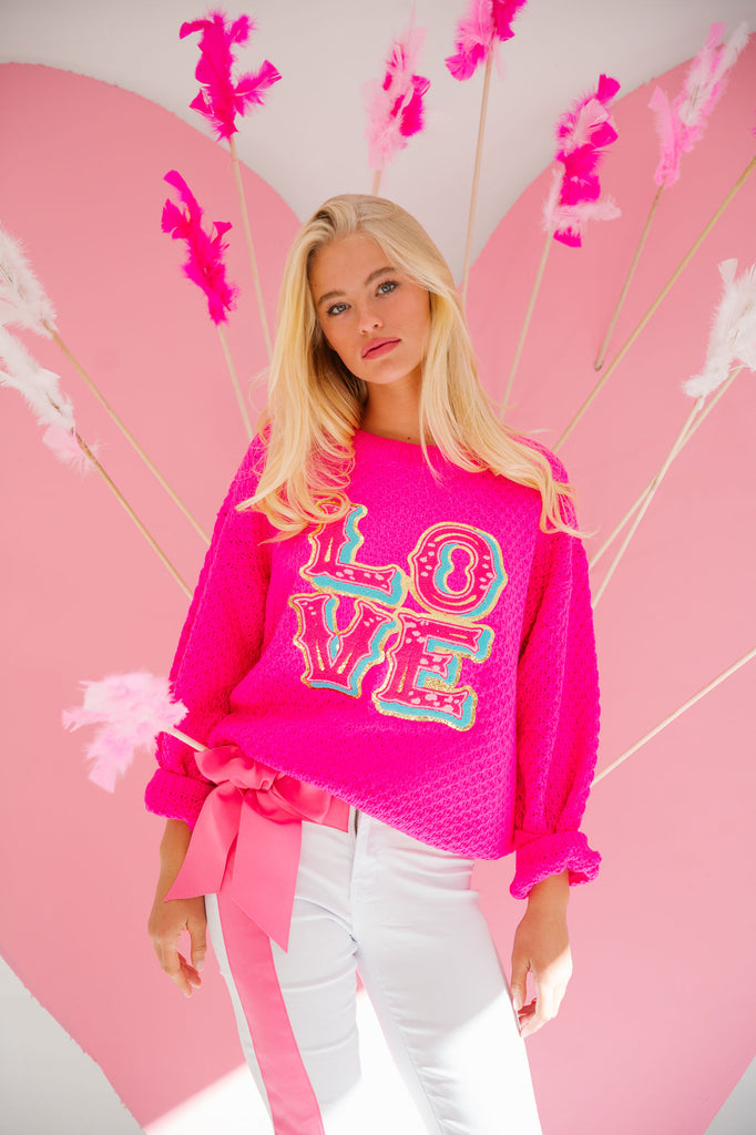 LOVE PINK SWEATER* SWEATER Judith March