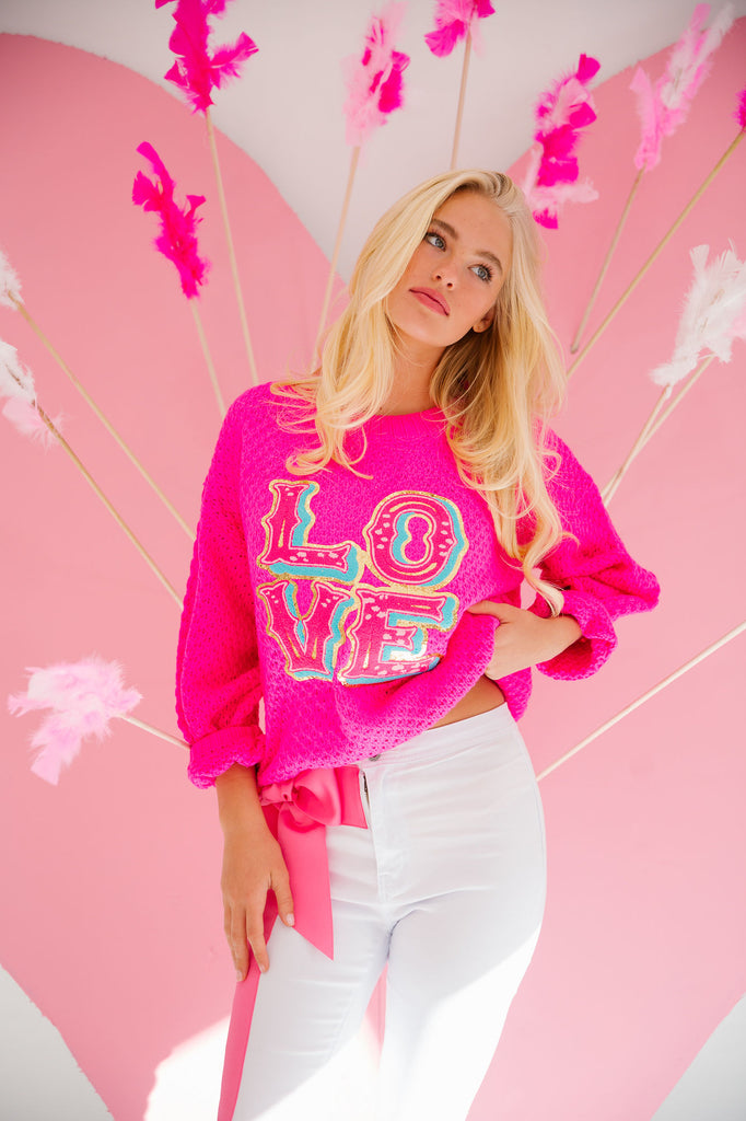 LOVE PINK SWEATER* SWEATER Judith March