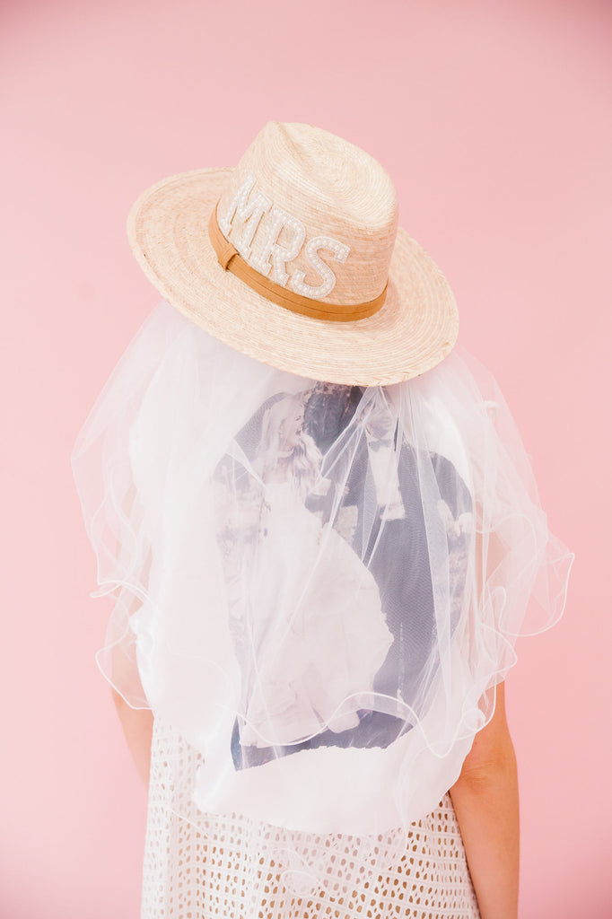 CUSTOM PHOTO VEIL MRS SUN HAT HAT Judith March