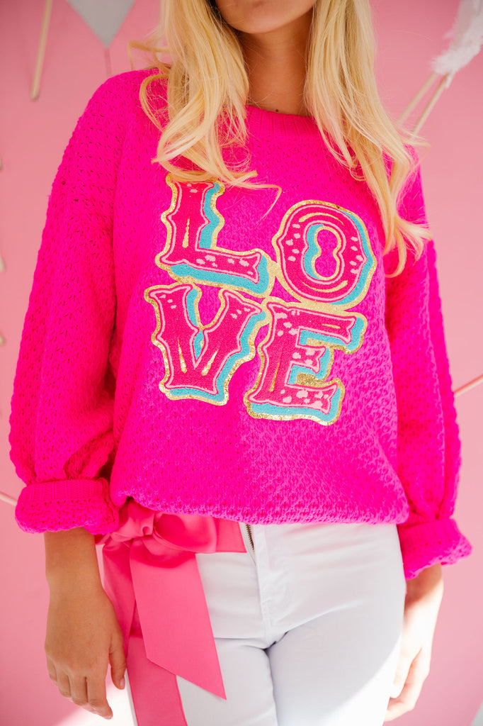 LOVE PINK SWEATER* SWEATER Judith March