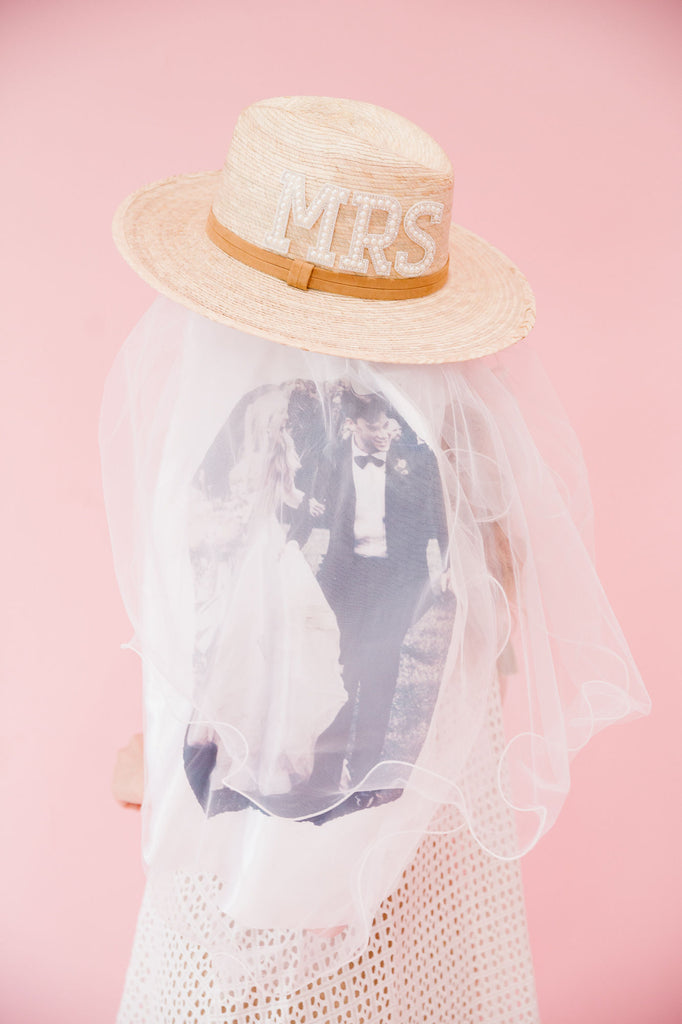 CUSTOM PHOTO VEIL MRS SUN HAT HAT Judith March