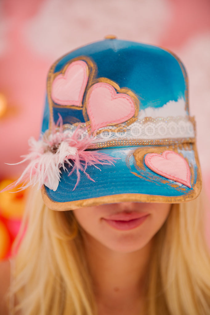 LOVE AND LACE TRUCKER HAT HAT Judith March