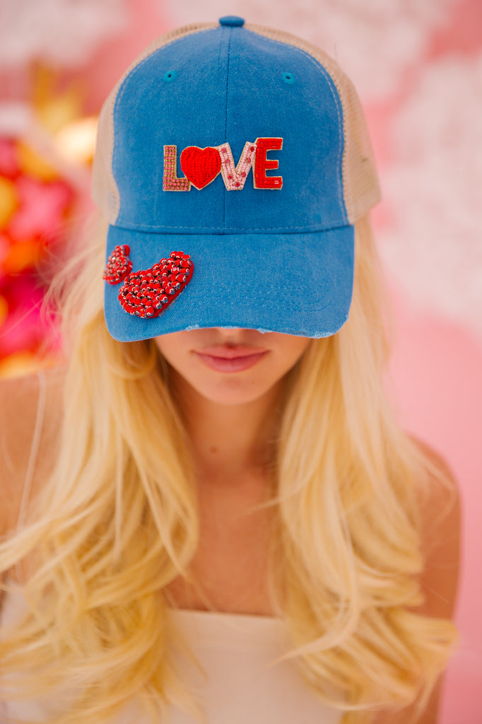 LOVE BLUE STRUCTURED HAT* HAT Judith March