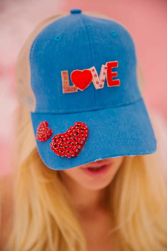 LOVE BLUE STRUCTURED HAT* HAT Judith March