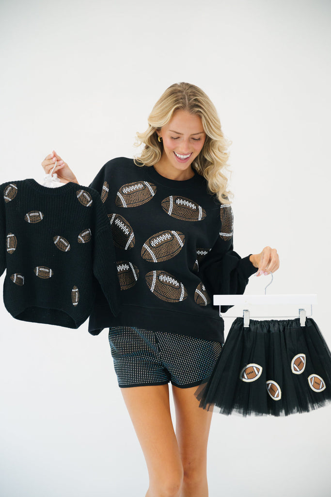 MOM + MINI KIDS FOOTBALL PATCH SWEATERS SWEATER Judith March   