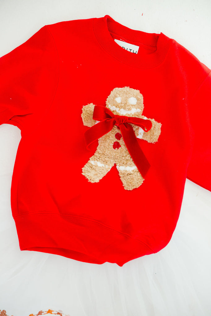 MINI KIDS GINGERBREAD DREAMS RED PULLOVER PULLOVER Judith March   