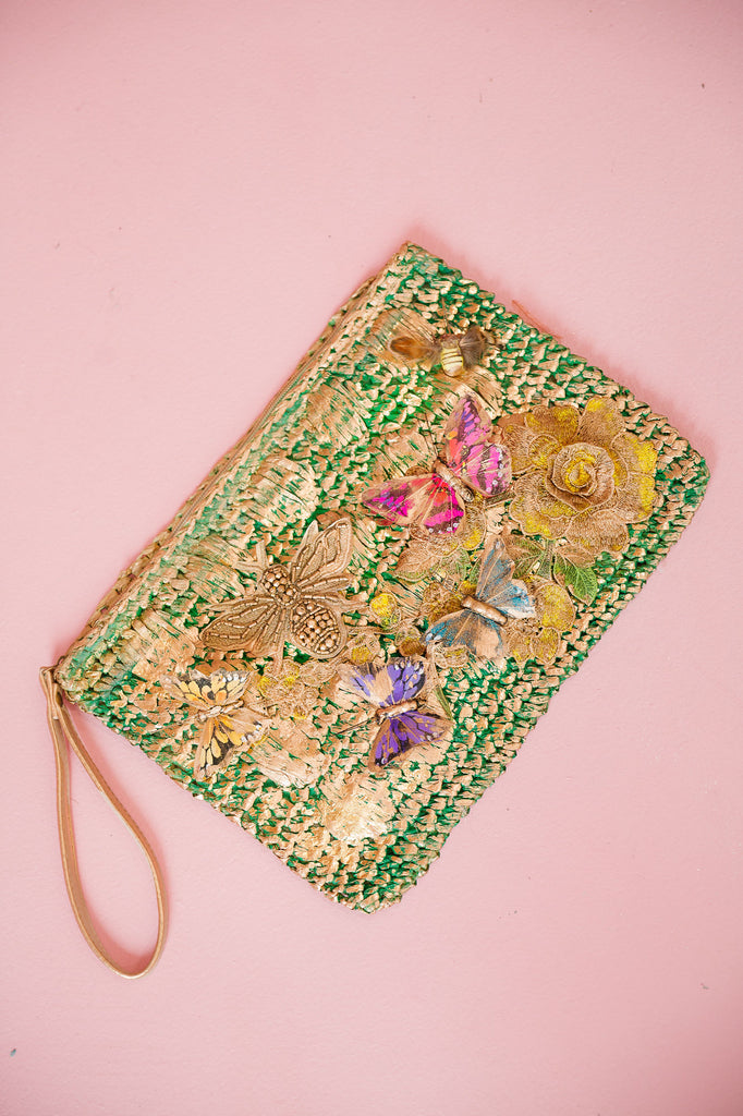 BUTTERFLY GARDEN CLUTCH BAG Judith March