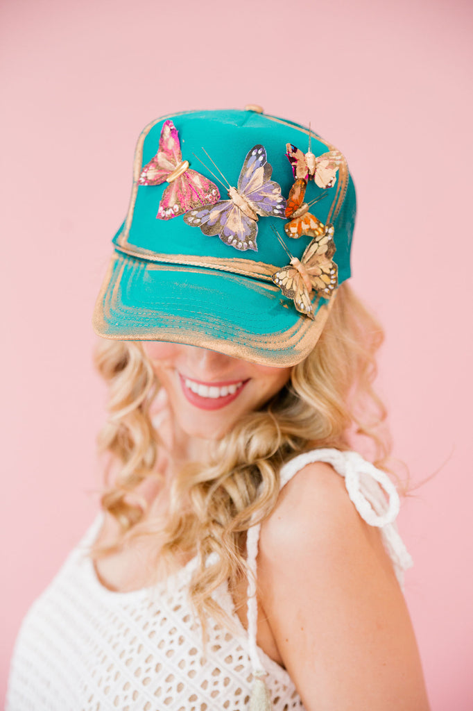 GOLDEN BUTTERFLIES TRUCKER HAT TRUCKER HAT Judith March