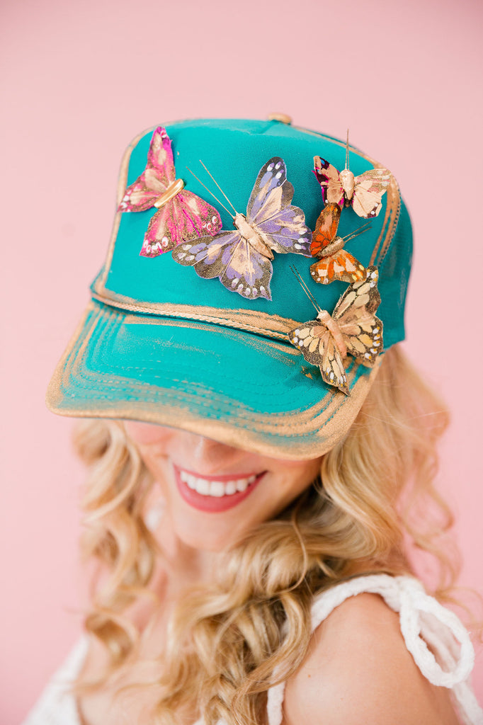 GOLDEN BUTTERFLIES TRUCKER HAT TRUCKER HAT Judith March