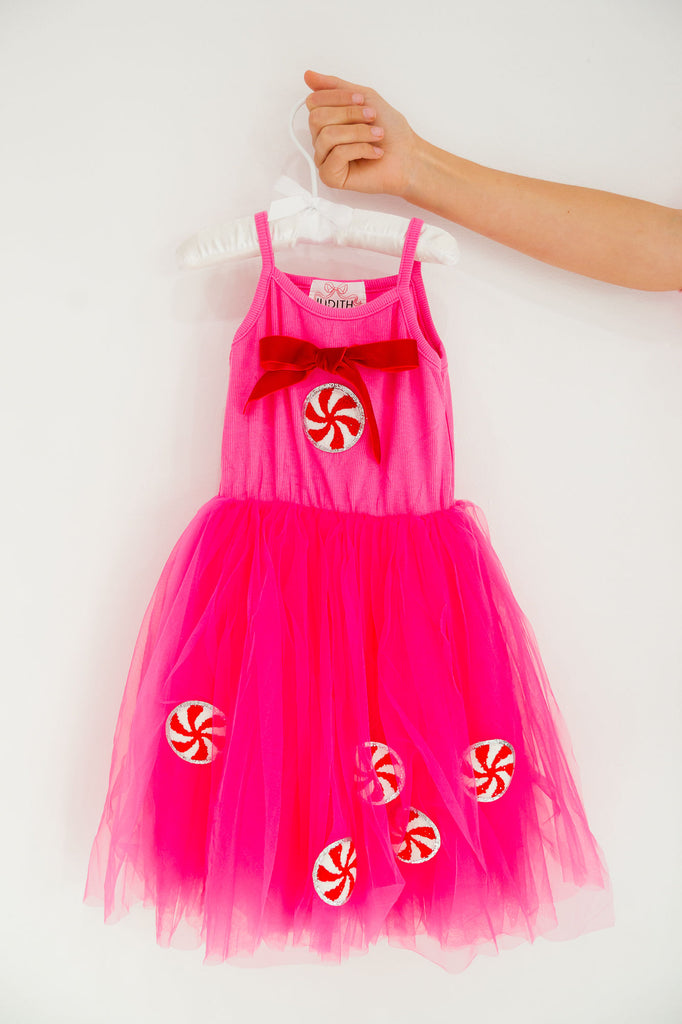 MINI KIDS CANDY CANE TULLE DRESS DRESS Judith March   