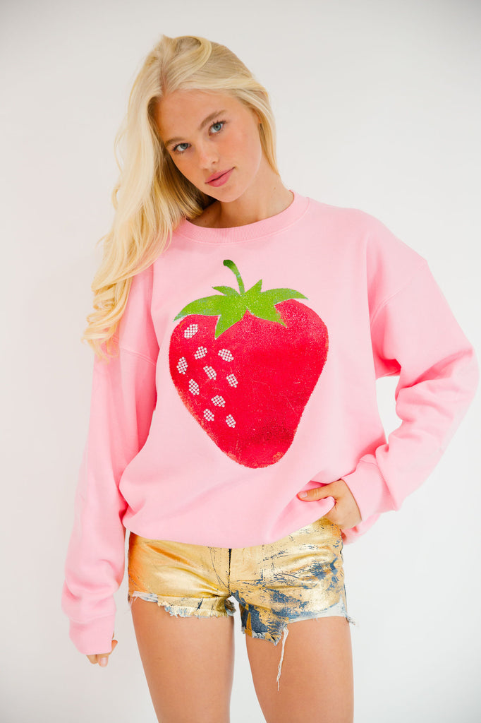 STRAWBERRY PINK PULLOVER PULLOVER Judith March