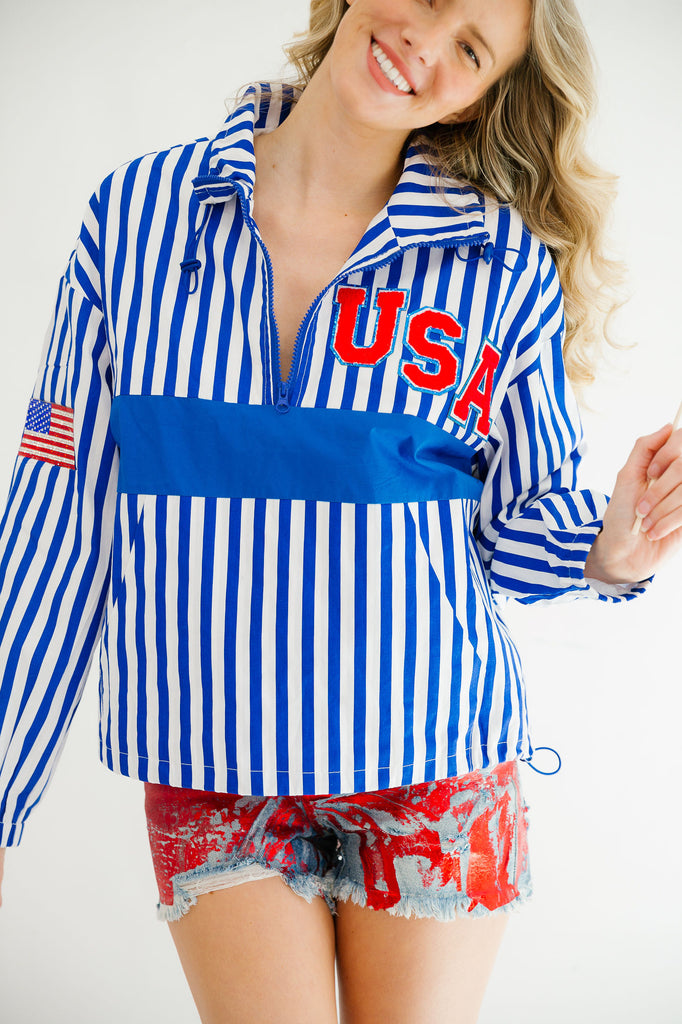 USA STRIPED JACKET JACKET Judith March