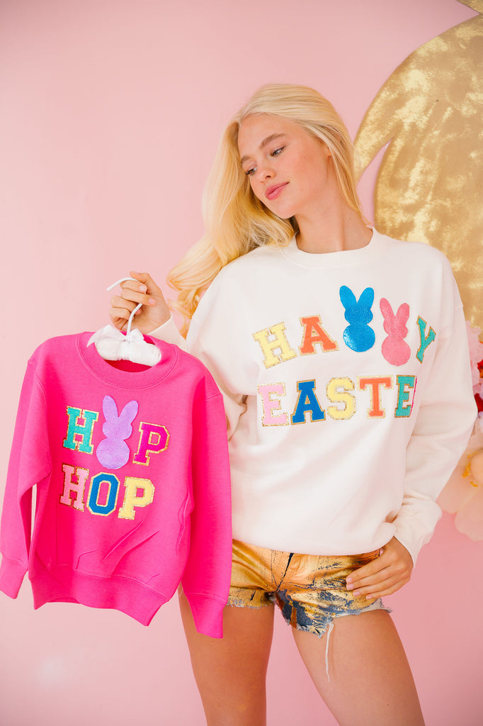 MINI KIDS HIP HOP BUNNY PINK PULLOVER PULLOVER Judith March