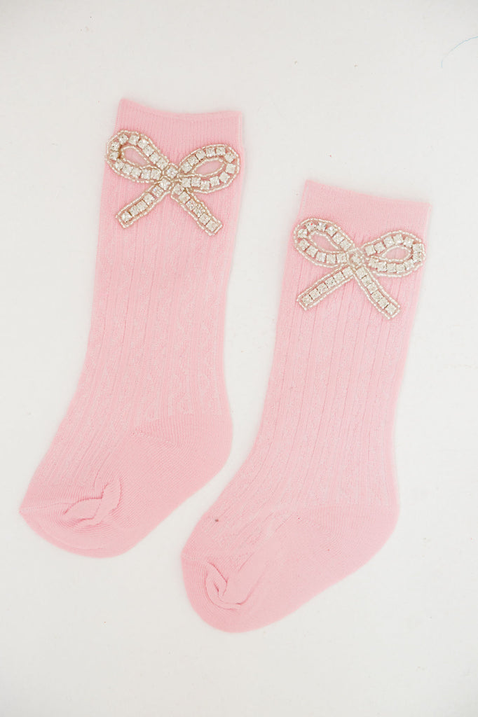 MINI KIDS HOLIDAY BOW PINK SOCKS SOCKS Judith March   