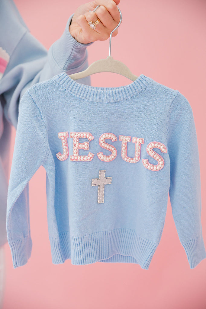 MINI KIDS JESUS BLUE SWEATER SWEATER Judith March