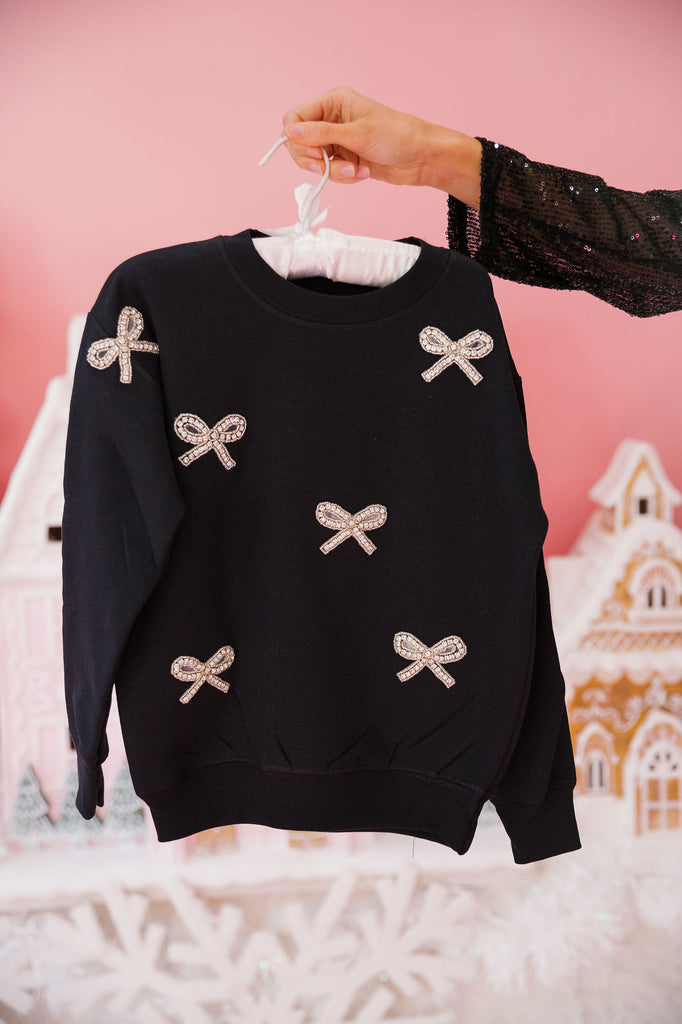 MINI KIDS BOW SEASON BLACK PULLOVER PULLOVER Judith March   