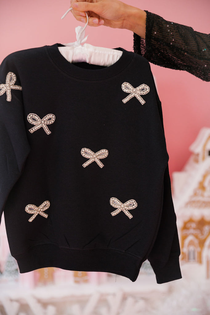 MINI KIDS BOW SEASON BLACK PULLOVER PULLOVER Judith March   