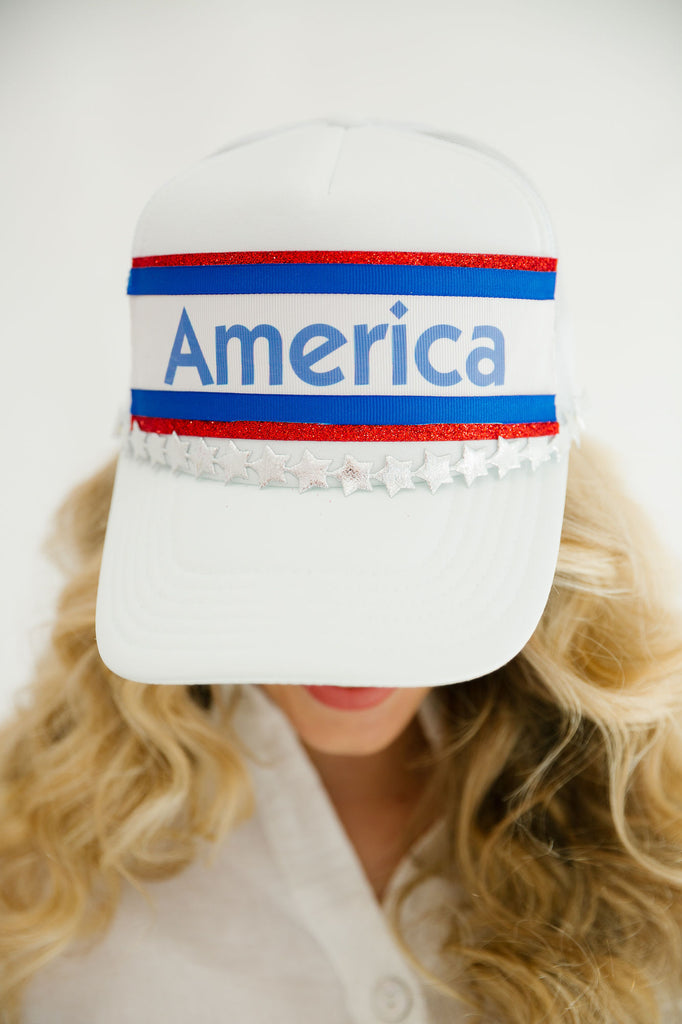 AMERICAN RIBBON TRUCKER HAT TRUCKER HAT Judith March